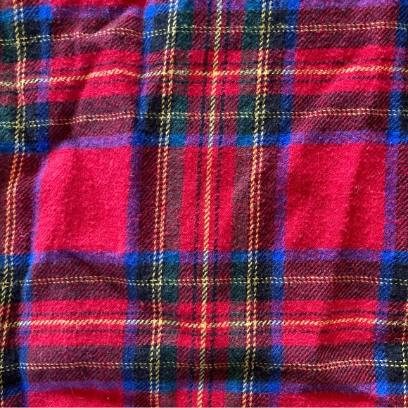 Charter Club Intimates Red Plaid Button-Up Sleep Shirt/Dress Medium - Picture 7 of 7